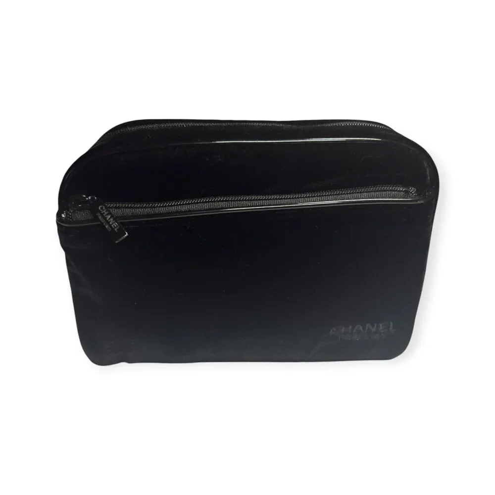 Chanel Trousse Parfums Signature Makeup Bag Toiletry Travel Bag